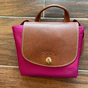 Longchamp Le Pliage original, crimson backpack